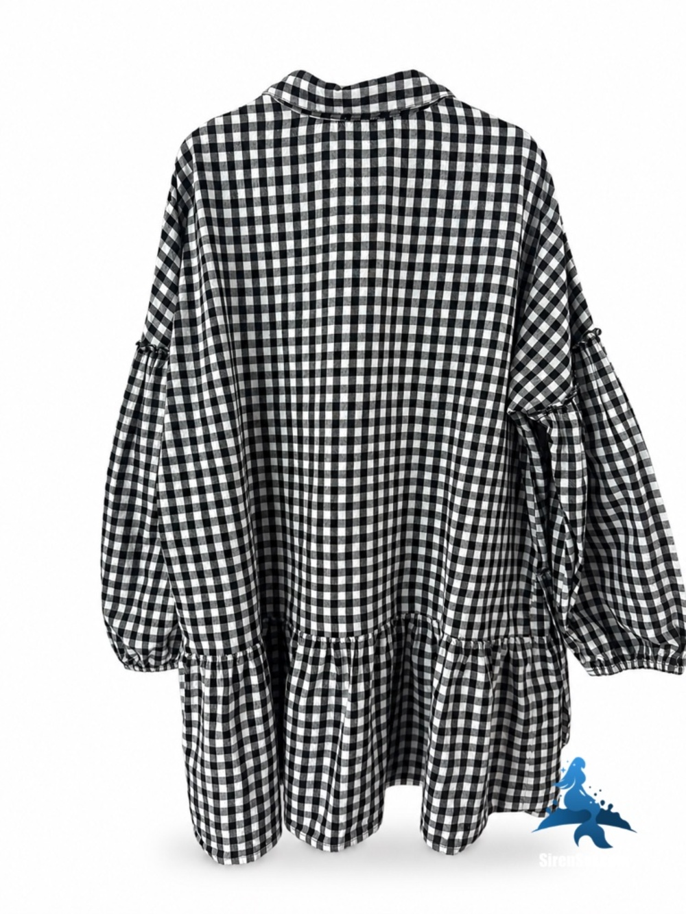 1320 Mud Pie Mary Ruffle Dress – Large – Black White Gingham - Picture 8 of 14